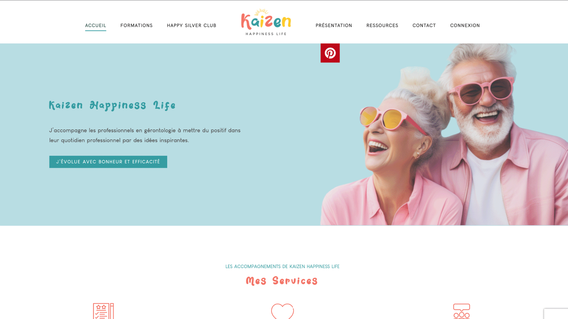 Gif du site internet de Kaizen Happiness Life