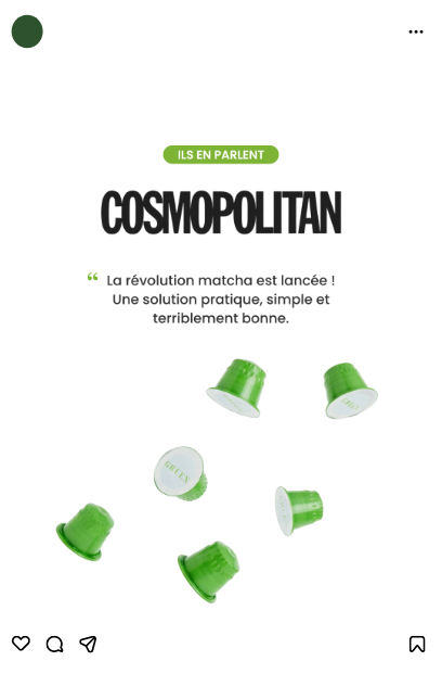 realisation de l'Agence Innova pour Green Matcha