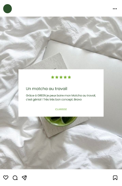 realisation de l'Agence Innova pour Green Matcha